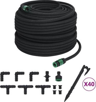vidaXL Manguera Porosa Para Jard&iacute;n Caucho Negro 16 Mm 100 M Vidaxl