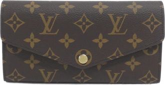 Louis Vuitton Monogram Coquelicots Marron Coated Canvas Long Wallet (Bi-Fold) (Pre-Owned)