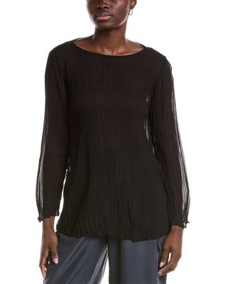 Eileen Fisher Eileen Fisher Bateau Neck Silk Blouse