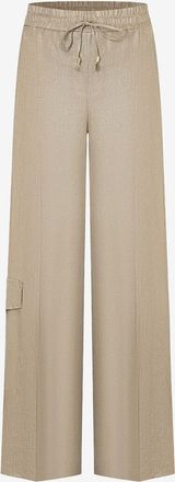 Cambio Weite Cargohose aus Lam&eacute;-Leinen Amalia