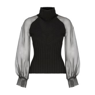 D.exterior Maglione a collo alto a coste - - Knitwear - Donna - Nero - M