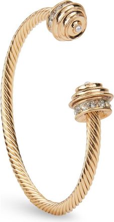 Saachi Crystal Barbell Charm Twisted Cuff Bracelet in Gold at Nordstrom Rack