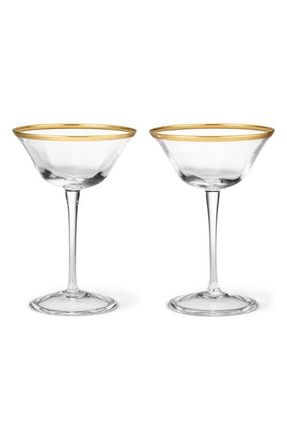Aerin Sophia Set of 2 Coup&eacute; Glasses in Clear at Nordstrom