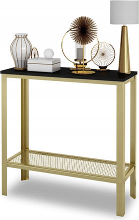 OEM Consola Atornillada Con Estante De Malla, Estilo Loft, Para Pasillo, Color Oro Y Negro Minipearl