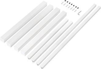 Emuca Emuca - Patas Cuadradas Y Estructura Para Mesa, 50x50mm, 1150x750mm, Acero, Pintado Blanco