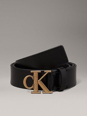 Calvin Klein Cintur&oacute;n De Cuero Con Logo