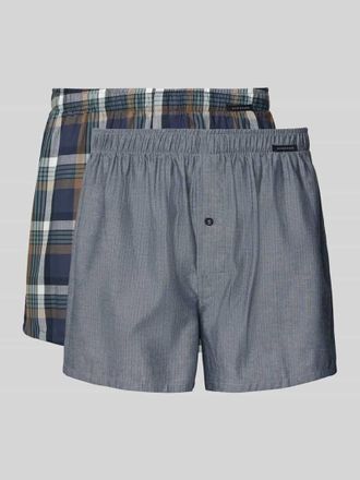 Schiesser Relaxed Fit Boxershorts mit Logo-Patch im 2er-Pack in Hazel, Gr&ouml;&szlig;e XXL