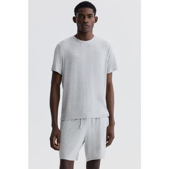 H&M Jersey Pyjama T-shirt And Shorts in Light Gray Melange at Nordstrom, Size Medium