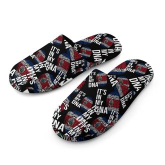 Generic Its In My DNA CostaRica Flag Mens Cozy Memory Foam Slippers Warm Cotton House Shoes Comfy Slipper for Indoor Outdoor