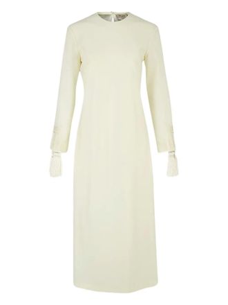 Zeus + Dione tassel-detail maxi dress - women - Wool - 36 - Neutrals