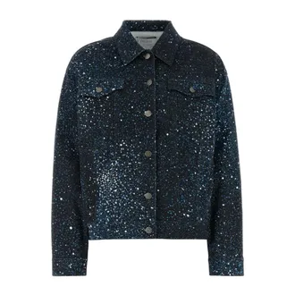 Giuseppe Di Morabito Denim Jackets, female, Multicolor, Size: 2XS Printed Stretch Denim Jacket