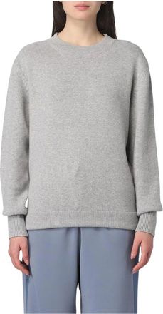 Fendi Truien & Vesten, Dames, Grijs, XS, Kasjmier, Luxueuze Kasjmier Pullover Trui