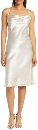 Bebe Satin Cowl Neck Midi Dress in Champ at Nordstrom Rack, Size X-Small