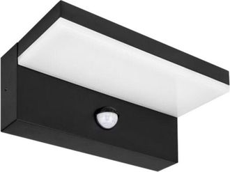 Trade Shop Trade Shop - 10 W Luz De Pared Al Aire Libre Con Sensor Pir De La Tecnolog&iacute;a Cct Ip54 Ss-esa-013c - Negro