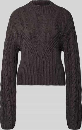 Noisy May Slim Fit Pullover in Strick-Optik Modell Haysa in Dunkelgrau, Größe XL