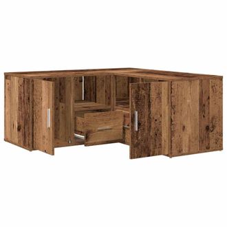 vidaXL Mobile Angolare Legno Antico 160x40x45 Cm In Truciolato Vidaxl