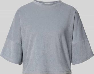 Drykorn Drykorn Relaxed Fit T-Shirt in Boucl&eacute;-Optik in Bleu, Gr&ouml;&szlig;e XS