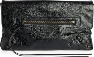 Balenciaga Le City Clutch - Dames - Tassen - Zwart - Maat: ONE Size Leer