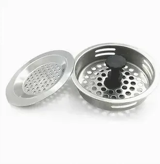 OEM Bouchon Filtre Evier - Grille Lavabo Universelle 7,5 Cm - Cuisine Et Salle De Bain - Lot De 2