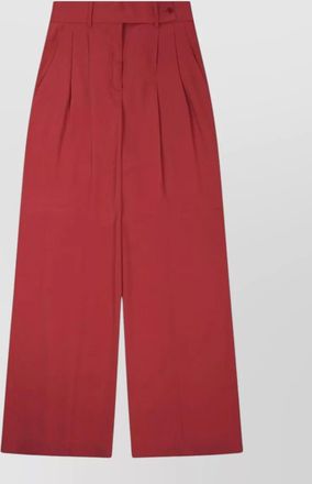 Alberta Ferretti tailored trousers pleated front wide leg