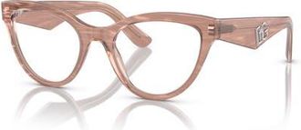 Dolce & Gabbana 52mm Butterfly optical glasses in Brown at Nordstrom