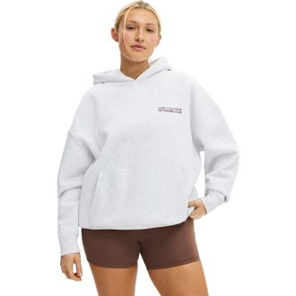 Cotton On Womens Active Plush Premium Graphic Hoodie in Cloudy Grey Marle Outdoorsy at Nordstrom, Size X-Small