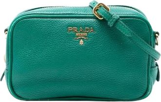 Prada Pre-owned Cross Body Bags, female, Green, Size: ONE SIZE Pre-owned Crossbody Bag