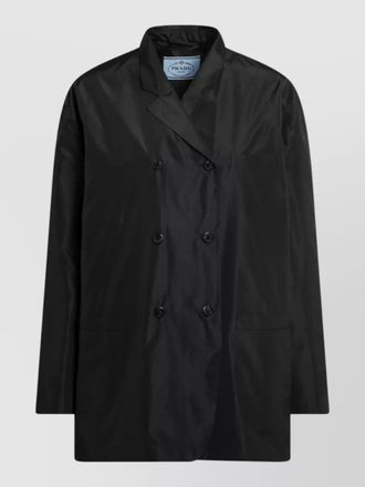Prada tailored jacket double breasted buttons pockets lapels