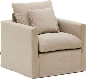 K Home Designsessel Joelle mit abnehmbaren Bezug, Beige