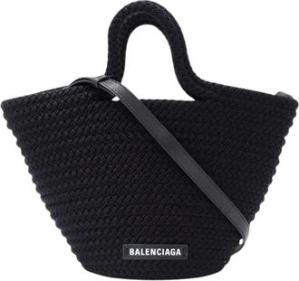 Balenciaga Pre-owned Bucket Bags, female, Black, Size: ONE SIZE Pre-owned Nylon Bucket Bag