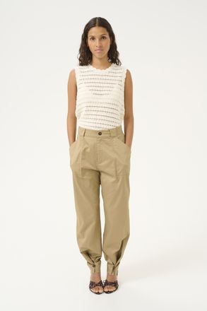 Karen by Simonsen Blouse met korte mouwen Straight fit Egret white