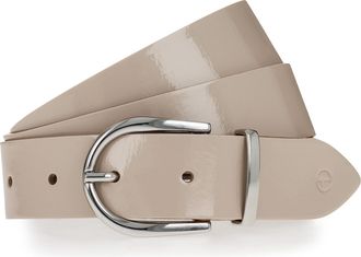 Tamaris Lederg&uuml;rtel TAMARIS, Damen, Gr. 11,5, beige, Rindsleder, G&uuml;rtel Lederg&uuml;rtel, Lacklederg&uuml;rtel mit Crasheffekt