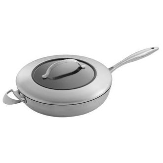 Scanpan CTX 12.75 Inch Nonstick Saute Pan with Lid, Stainless Steel in Silver at Nordstrom