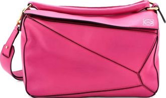 Loewe Puzzle Bag Leather Medium shoulder bag - Roze