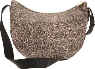 Borbonese Luna Bag Middle - Stijlvolle schoudertas voor de moderne vrouw - Dames - Schoudertassen - Beige - ONE Size - Tassen