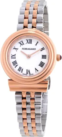 Ferragamo Gancini Quartz White Dial Ladies Watch SFMV01624