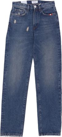 Amish Straight Denim Jeans - Dames - Regular Fit Jeans - Blauw - W28 - Denim - Jeans