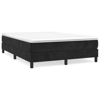 Berkfield Home Box Spring Bed Frame Black 135x190 cm Double Velvet