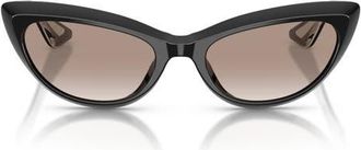 Oliver Peoples 53mm Khaite Cat Eye Sunglasses in Black /Demo Lens at Nordstrom