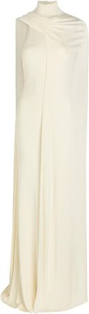 New Arrivals Umay Cape-effect Stretch-jersey Gown - Cream - 44 (UK16 / XL)