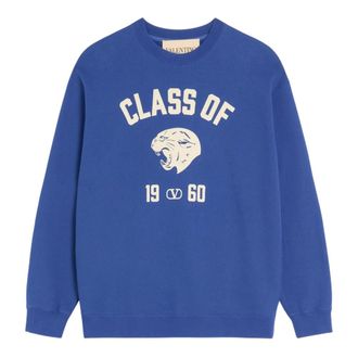 Valentino Class of 1960 Sweatshirt - male - Valentino - Sweatshirts - Blue - L - Sweatshirts & Hoodies