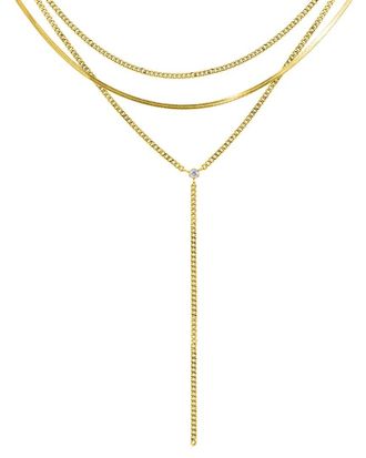 Adornia Adornia 14K Plated Lariat Necklace