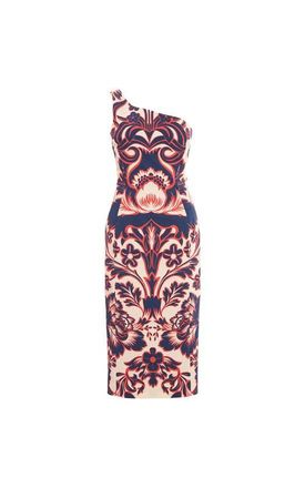 La DoubleJ Bold Shoulder Dress Va-Va Plac&eacute;e White at Nordstrom, Size X-Large