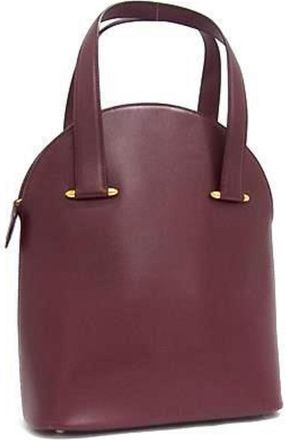 Cartier Bordeaux Leather Handbag Shoulder Bag Tote Bag (Pre-Owned)