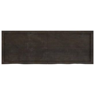 Berkfield Home Table Top Dark Grey 140x50x(2-6) cm Treated Solid Wood Oak