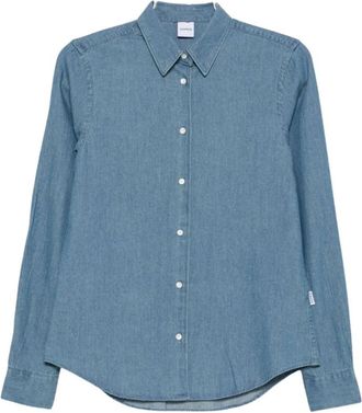 Aspesi Denim Shirts - Dames - Spijkeroverhemden - Blauw - M - Denim - Overhemden