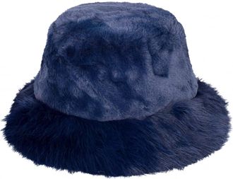Generic Royal Stallion Premium Faux Fur Winter Bucket Hat in Navy, Size: One Size