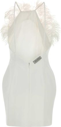 The Attico Womens White Stretch Cady Mini Dress Abiti