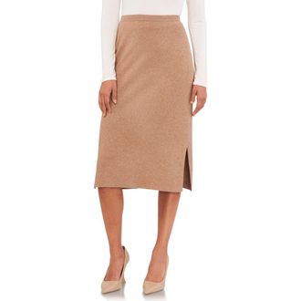Vince Camuto Jersey Pencil Skirt in Dark Latte Heather at Nordstrom, Size Small