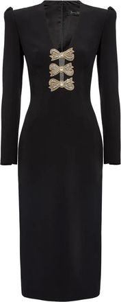 Jenny Packham Abito midi Carina con decorazione - Nero